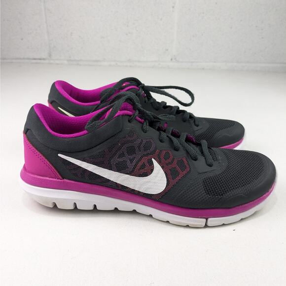 Nike Women's Flex 2015 Run Sneakers - Fuchsia/Anthracite - Picture 2 of 6